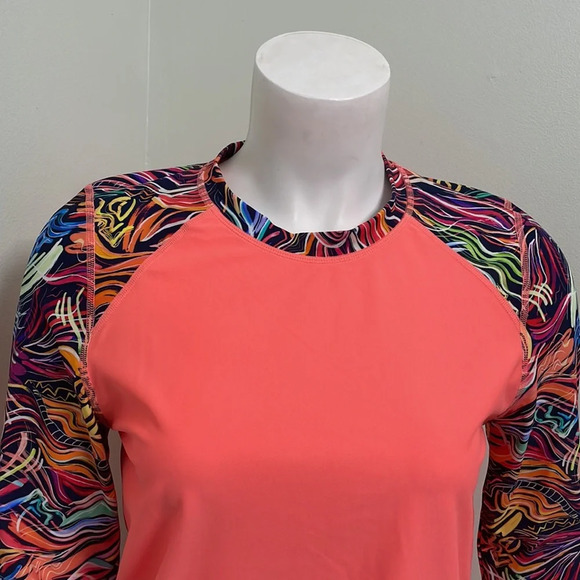 NWT Athleta Girl Neon Rashguard - Picture 4 of 10